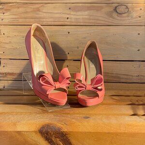 VALENTINO GARAVANI Couture Bow Platform Pink Pump